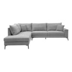 Right corner sofa Zenqua grey fabric 291x233x90cm - Слика 4