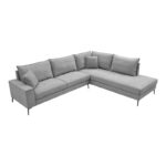 Left corner sofa Zenqua grey fabric 291x233x90cm - Слика 3