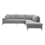 Left corner sofa Zenqua grey fabric 291x233x90cm - Слика 4