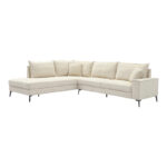 Left corner sofa Zenqua beige fabric 291x233x90cm - Слика 2