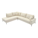 Left corner sofa Zenqua beige fabric 291x233x90cm - Слика 3