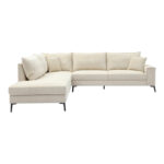 Left corner sofa Zenqua beige fabric 291x233x90cm - Слика 4