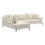 Left corner sofa Zenqua beige fabric 291x233x90cm - Слика 5