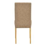 Chair Zeben antique beige fabric with natural color rubberwood leg 43.5x55.5x93.5cm - Image 5