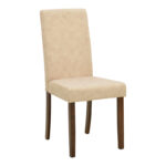 Chair Zeben antique ecru fabric with walnut rubberwood 43.5x55.5x93.5cm