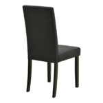 Chair Zeben black PU with black color rubberwood leg 43.5x55.5x93.5cm - Image 2