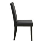 Chair Zeben black PU with black color rubberwood leg 43.5x55.5x93.5cm - Image 3