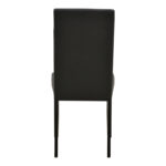 Chair Zeben black PU with black color rubberwood leg 43.5x55.5x93.5cm - Image 5