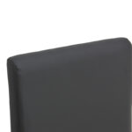 Chair Zeben black PU with black color rubberwood leg 43.5x55.5x93.5cm - Image 6