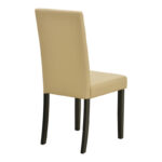 Chair Zeben ecru PU with black color rubberwood leg 43.5x55.5x93.5cm - Image 2