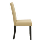 Chair Zeben ecru PU with black color rubberwood leg 43.5x55.5x93.5cm - Image 3