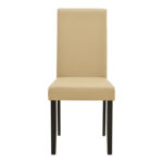 Chair Zeben ecru PU with black color rubberwood leg 43.5x55.5x93.5cm - Image 4