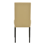 Chair Zeben ecru PU with black color rubberwood leg 43.5x55.5x93.5cm - Image 5