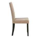 Chair Zeben antique beige fabric with black color rubberwood leg 43.5x55.5x93.5cm - Image 3