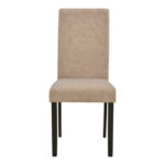 Chair Zeben antique beige fabric with black color rubberwood leg 43.5x55.5x93.5cm - Image 4