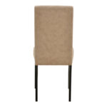 Chair Zeben antique beige fabric with black color rubberwood leg 43.5x55.5x93.5cm - Image 5