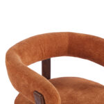 Armchair Erebus fabric in terracotta color with walnut metal leg 64x55x76.5cm - Image 5