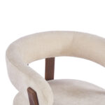 Armchair Erebus beige fabric with walnut metal leg 64x55x76.5cm - Слика 5