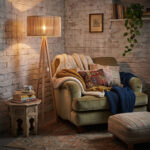 Floor lamp Karnia E27 MDF in natural shade Φ45x155cm - Слика 2