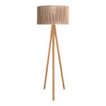 Floor lamp Karnia E27 MDF in natural shade Φ45x155cm