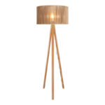 Floor lamp Karnia E27 MDF in natural shade Φ45x155cm - Слика 3