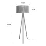 Floor lamp Karnia E27 MDF in natural shade Φ45x155cm - Слика 4