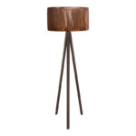 Floor lamp Carner E27 walnut MDF with dark brown Φ45x155cm