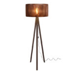 Floor lamp Carner E27 walnut MDF with dark brown Φ45x155cm - Слика 3