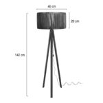 Floor lamp Carner E27 walnut MDF with dark brown Φ45x155cm - Слика 4