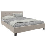 Bed with mattress Mago-Utopia ecru fabric 150x200cm - Image 2