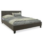 Bed with mattress Mago-Utopia anthracite fabric 150x200cm - Image 2