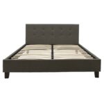 Bed with mattress Mago-Utopia anthracite fabric 150x200cm - Image 3