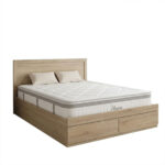 Bed with drawer and mattress Olympus-Utopia sonoma 150x200cm - Image 2
