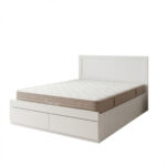 Bed with drawer and mattress Olympus-Nemesis white 150x200cm - Image 2