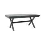 Dining set Dagyn Breze set 7pcs anthracite aluminum with natural shade 180-240x90x76cm - Слика 3