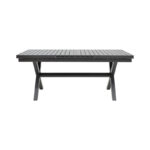 Dining set Dagyn Breze set 7pcs anthracite aluminum with natural shade 180-240x90x76cm - Слика 5