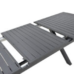 Dining set Dagyn Breze set 7pcs anthracite aluminum with natural shade 180-240x90x76cm - Слика 6