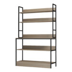 Floor shelf Oranis sonoma-black 105x38x165cm - Слика 4