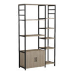 Floor shelf Ranea sonoma-black 85x32x150cm - Слика 2