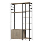Floor shelf Ranea sonoma-black 85x32x150cm - Слика 4
