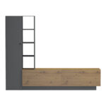 Tv unit Tilveo oak-anthracite 230x41.5x180cm - Слика 4