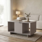 Coffee table Nalinda taupe 100x55x55cm