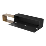 Wall mounted Tv stand Olande oak-black 210x35x48cm - Слика 2