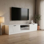 Tv stand Lemardo white 180x40x40cm