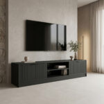 Tv stand Lemardo black 180x40x40cm
