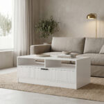 Coffee table Lemardo white 100x50x40cm