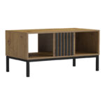 Coffee table Delanka oak-black 92x50x46cm - Слика 2