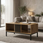 Coffee table Delanka oak-black 92x50x46cm