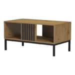 Coffee table Delanka oak-black 92x50x46cm - Слика 4