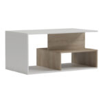 Coffee table Kelena sonoma-white 90x51x43cm - Слика 2
